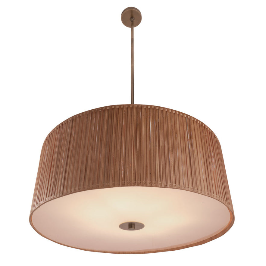Wildwood Avondale Rattan Shade Brown Pendant