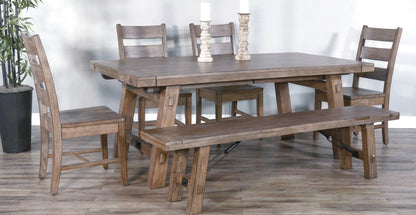 Sunny D Doe Valley Ladderback Dining Chair with Stretchers 2PC