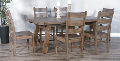 Sunny D Doe Valley Ladderback Dining Chair with Stretchers 2PC