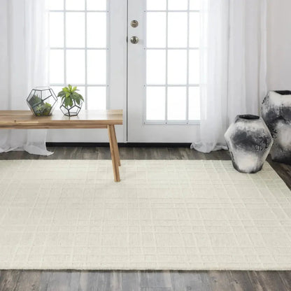 Cawe Wool Ivory Hallway Kitchen Runner Rug -- ivory