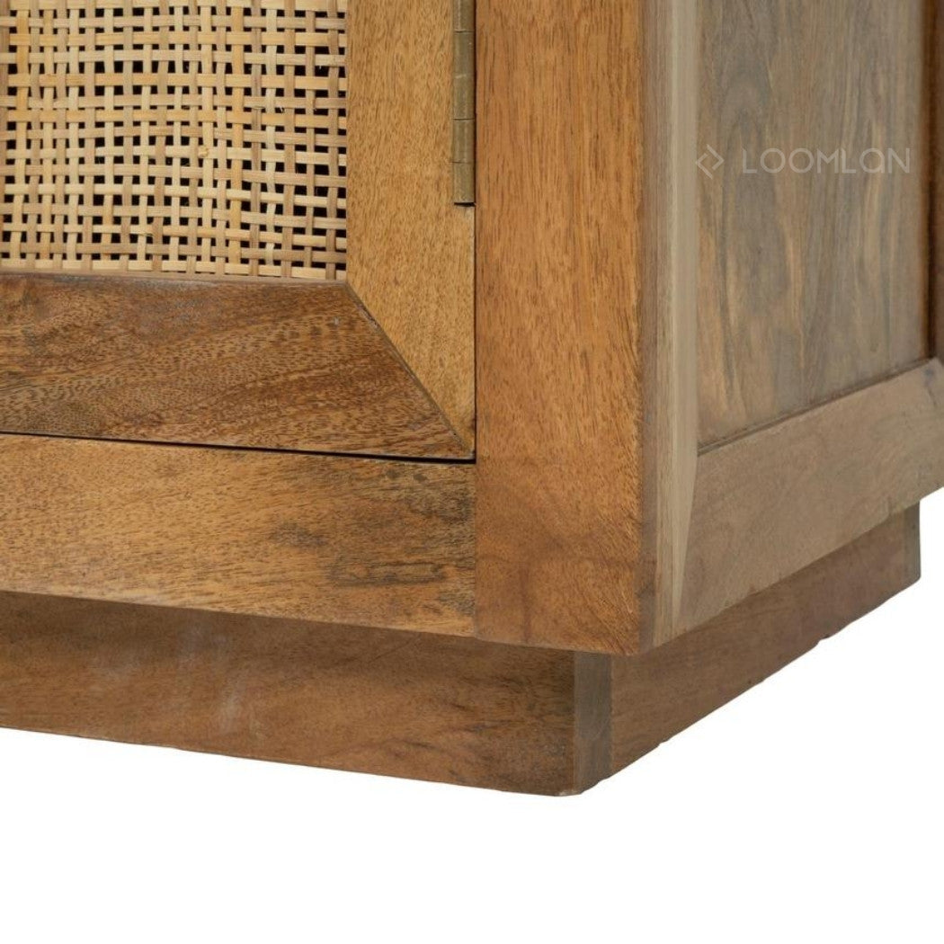 LOOMLAN Marentha Six Doors Natural Wooden Sideboard