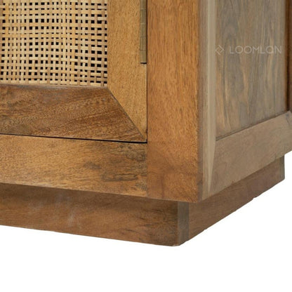 LOOMLAN Marentha Six Doors Natural Wooden Sideboard