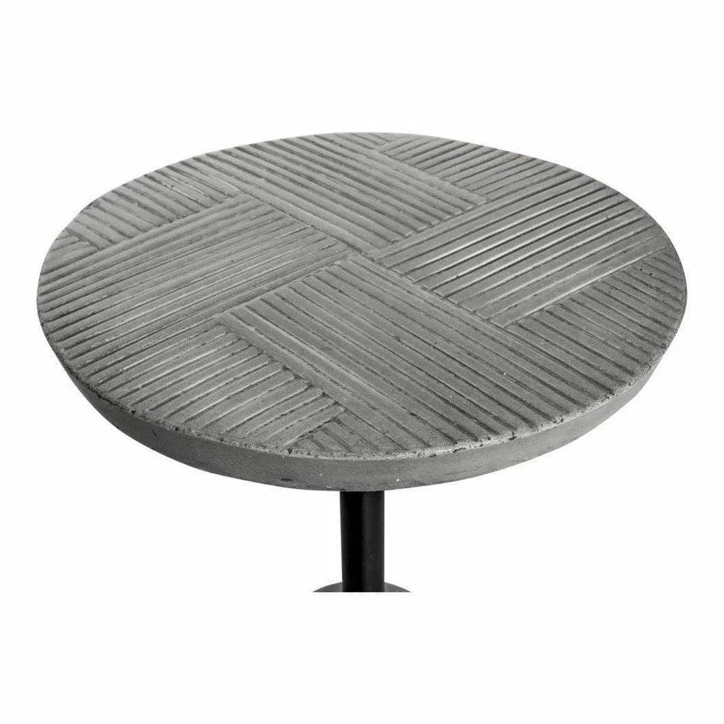 13.25 Inch Outdoor Accent Table Grey Contemporary Outdoor Side Tables LOOMLAN By Moe's Home