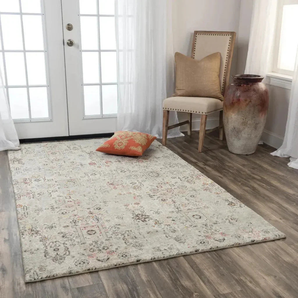 Dess Green/ Beige Large Area Rugs For Living Room -- beige