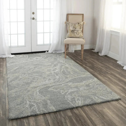 Cumm Abstract Gray Area Rugs For Living Room -- gray