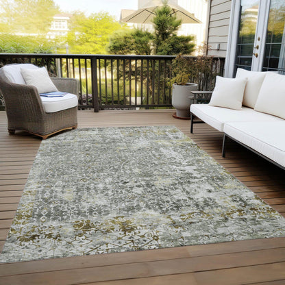 Jaelara Taupe Washable Indoor-Outdoor Rug