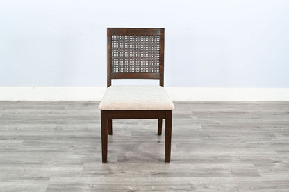 Sunny D Noah Cane Back Armless Dining Chair 2PC