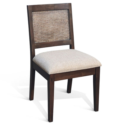 Sunny D Noah Cane Back Armless Dining Chair 2PC