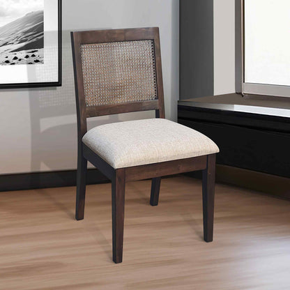 Sunny D Noah Cane Back Armless Dining Chair 2PC