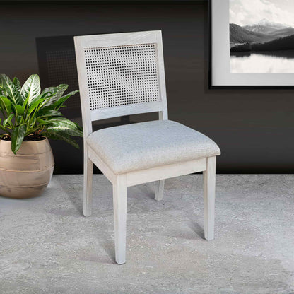 Sunny D Noah Cane Back Armless Dining Chair 2PC