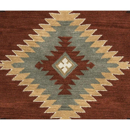 Daus Rust Round Area Rugs For Dining Room - LOOMLAN - LOOMLAN - Area Rugs