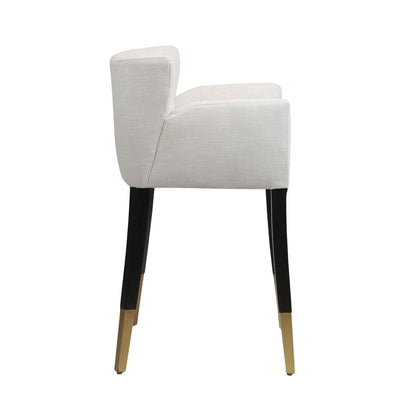 Grace White Fabric Barstool - view 6