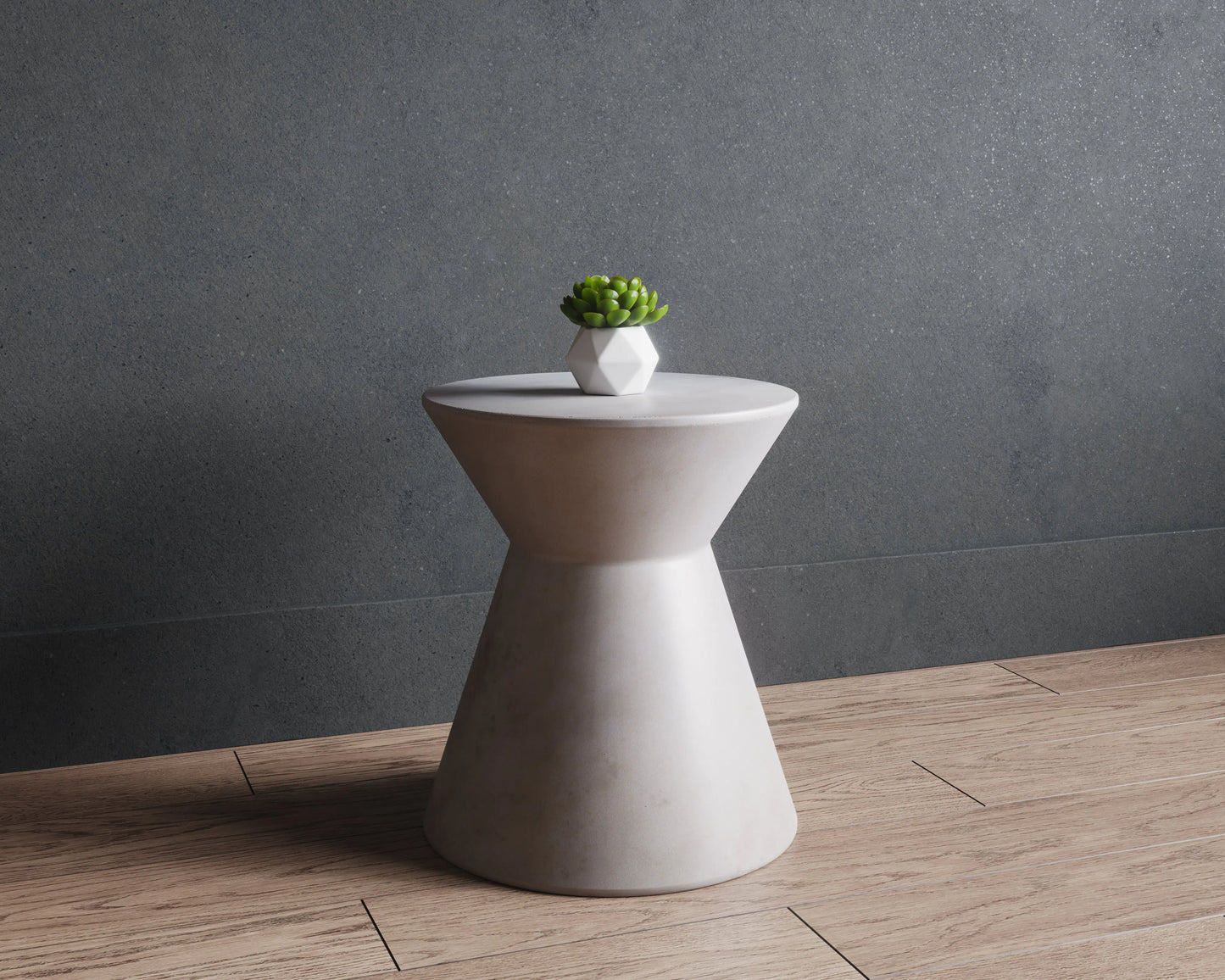 Astley Concrete Outdoor Round End Table