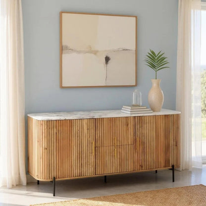 LOOMLAN Trivana Marble Top Modern Sideboard