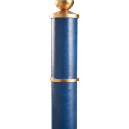 Leather Warp Blue Floor Lamp