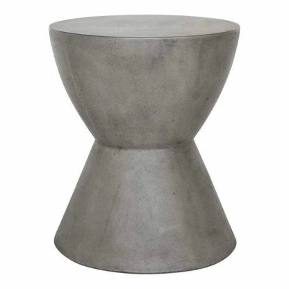 15 Inch Outdoor Stool Grey Contemporary-Garden Stools-Moe's Home-LOOMLAN