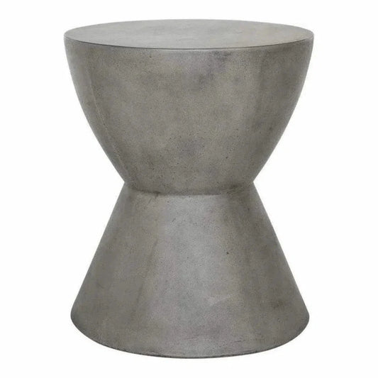 15 Inch Outdoor Stool Grey Contemporary-Garden Stools-Moe's Home-LOOMLAN