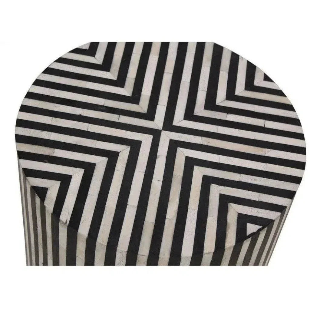 15 Inch Side Table Black Art Deco - LOOMLAN - Moe's Home - Side Tables