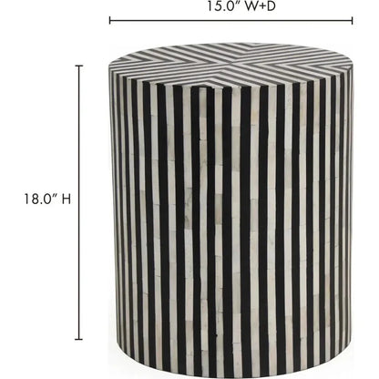 15 Inch Side Table Black Art Deco - LOOMLAN - Moe's Home - Side Tables