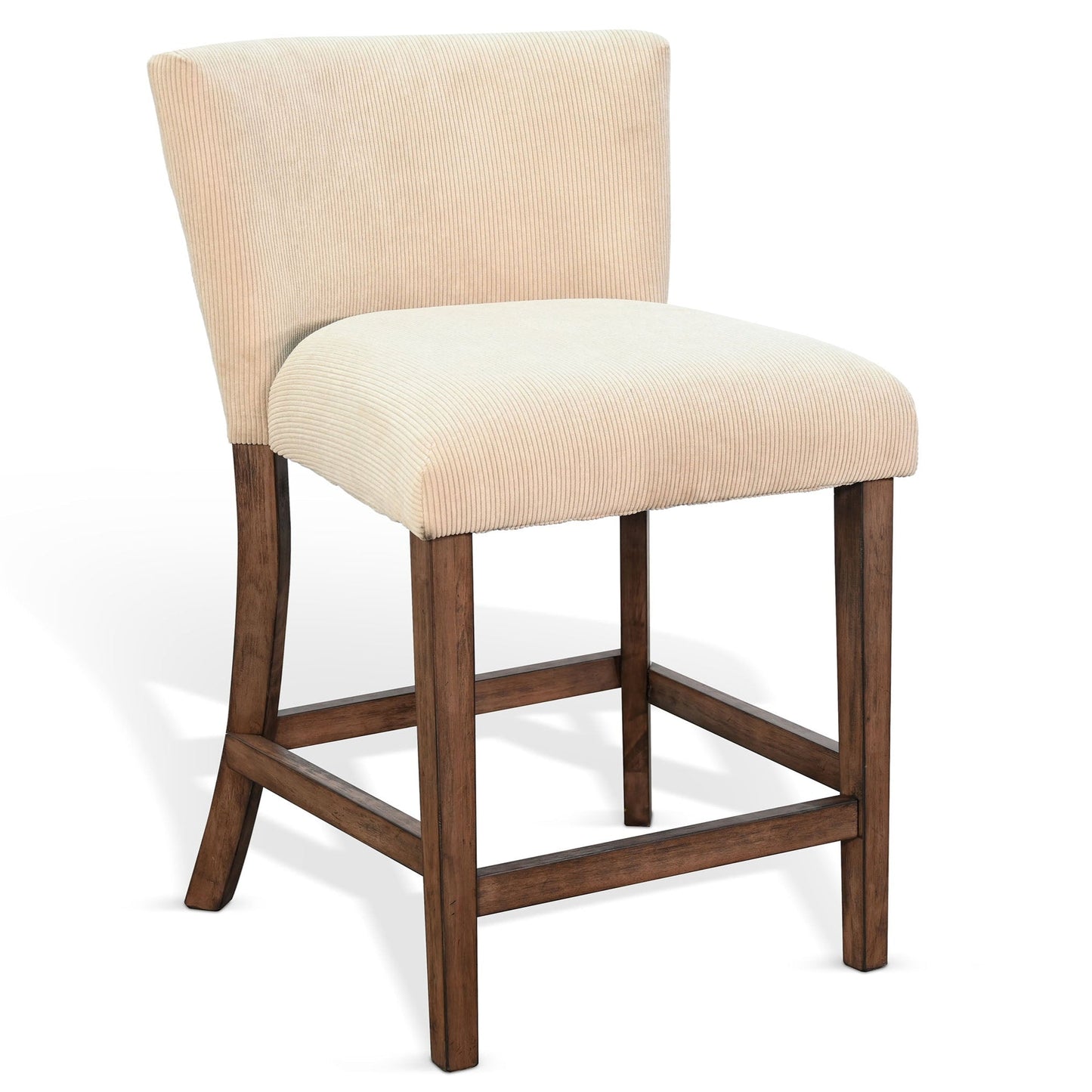 Sunny D Gibson White Fabric Counter Stool 2PC