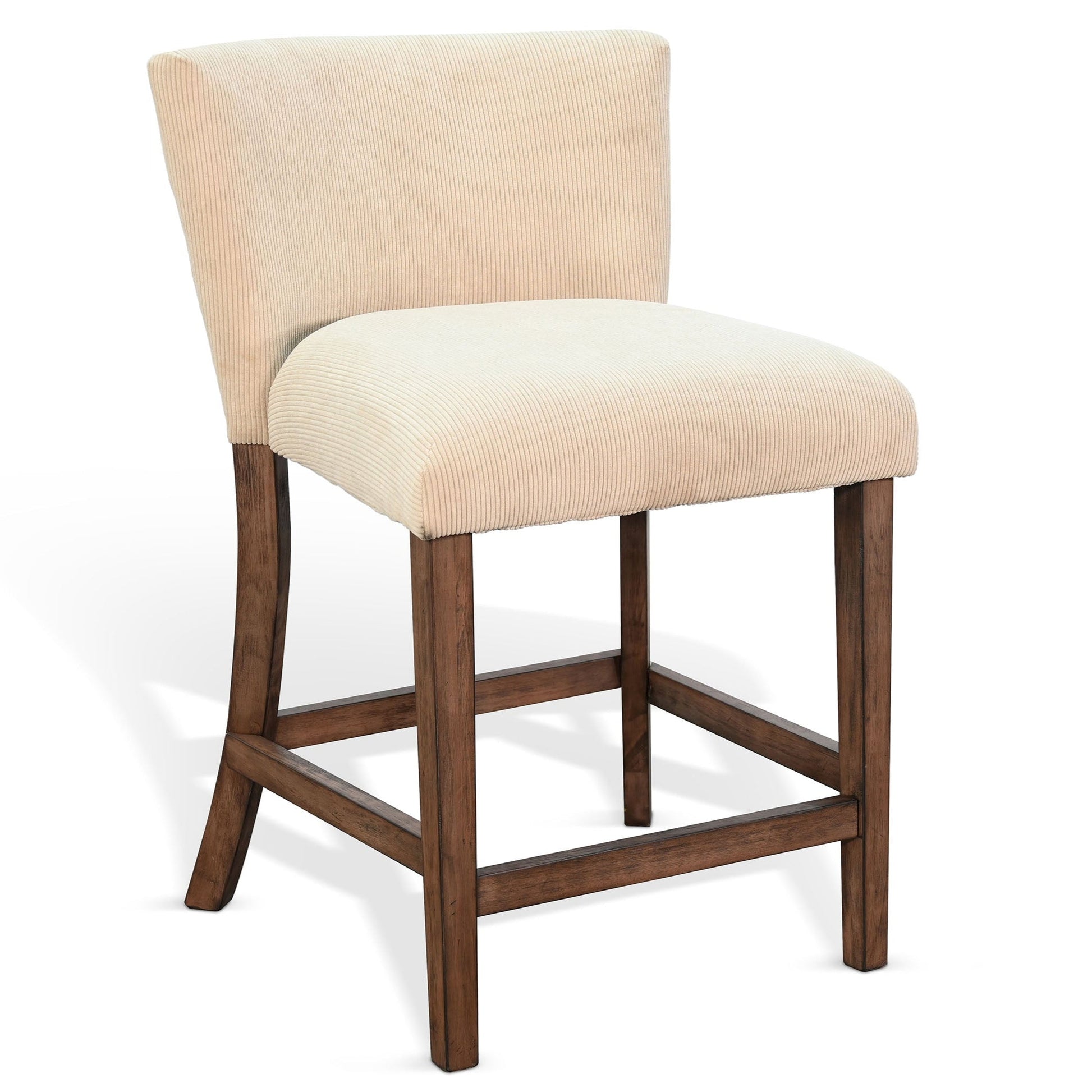 Sunny D Gibson White Fabric Counter Stool 2PC