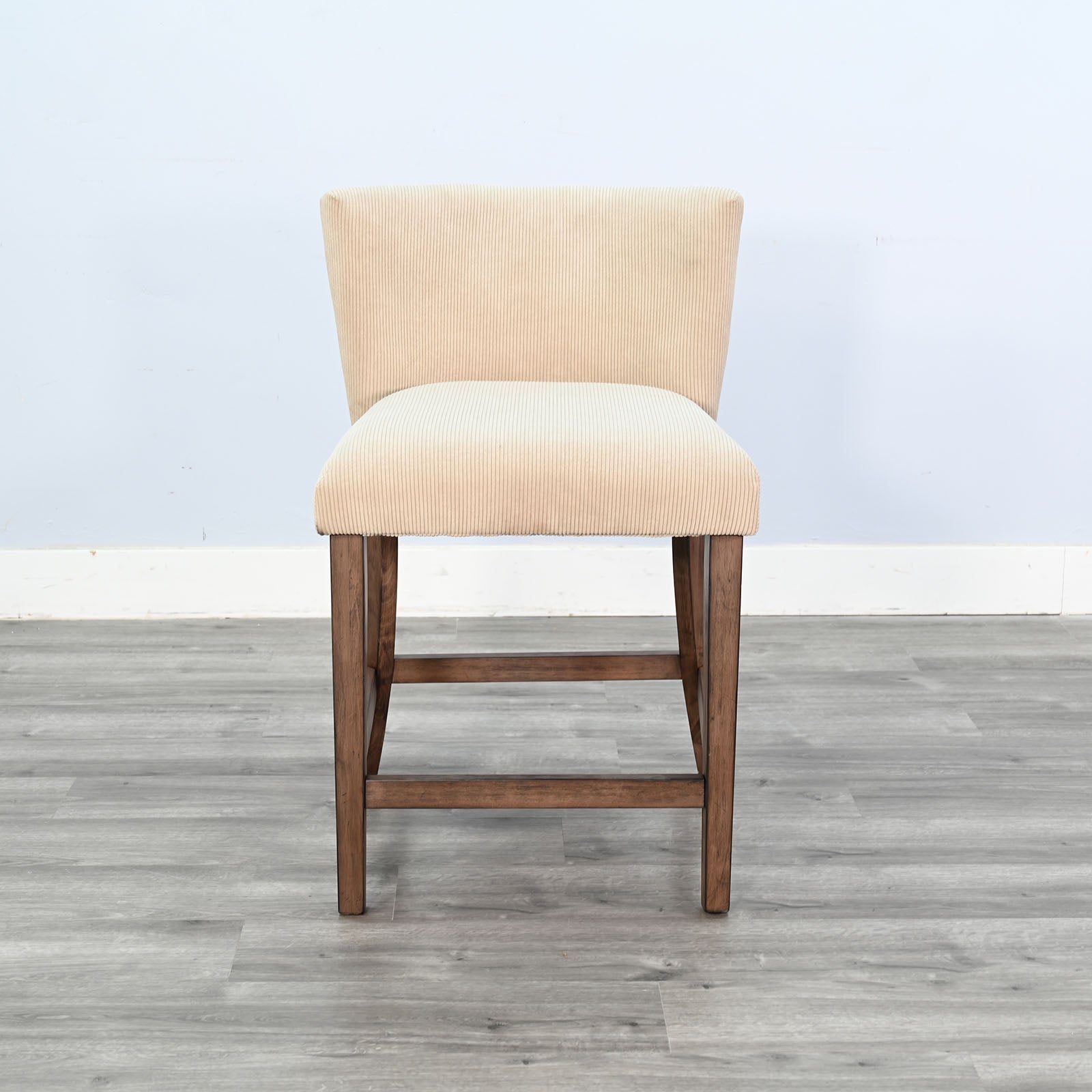 Sunny D Gibson White Fabric Counter Stool 2PC