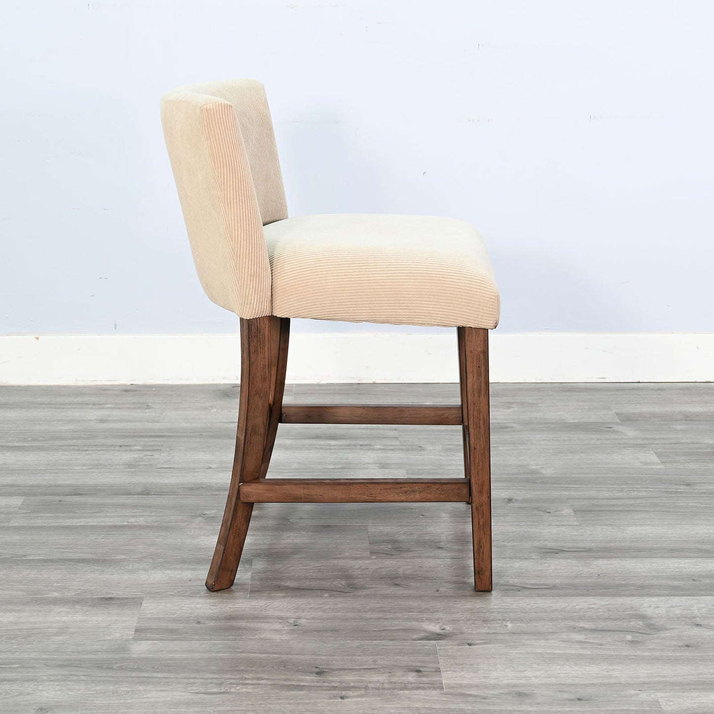 Sunny D Gibson White Fabric Counter Stool 2PC
