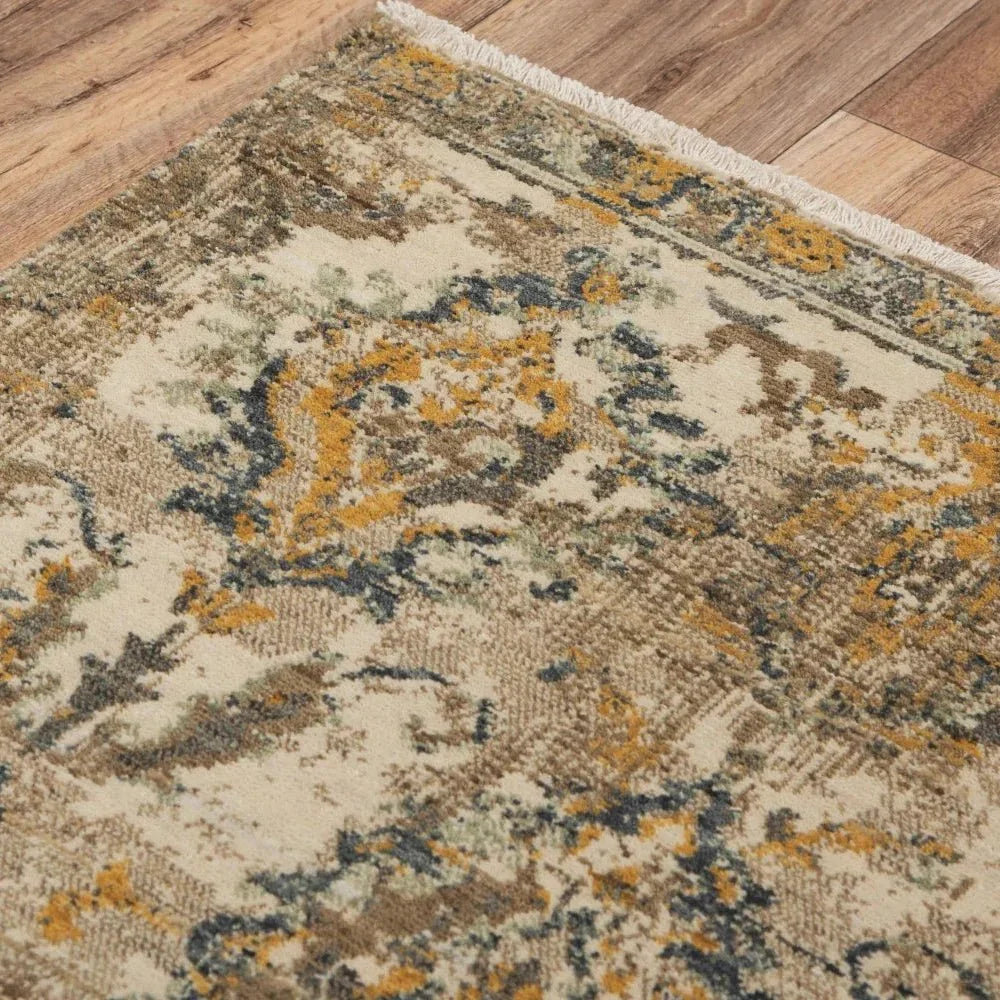 Aman Medallion Beige/ Brown Large Area Rugs -- beige