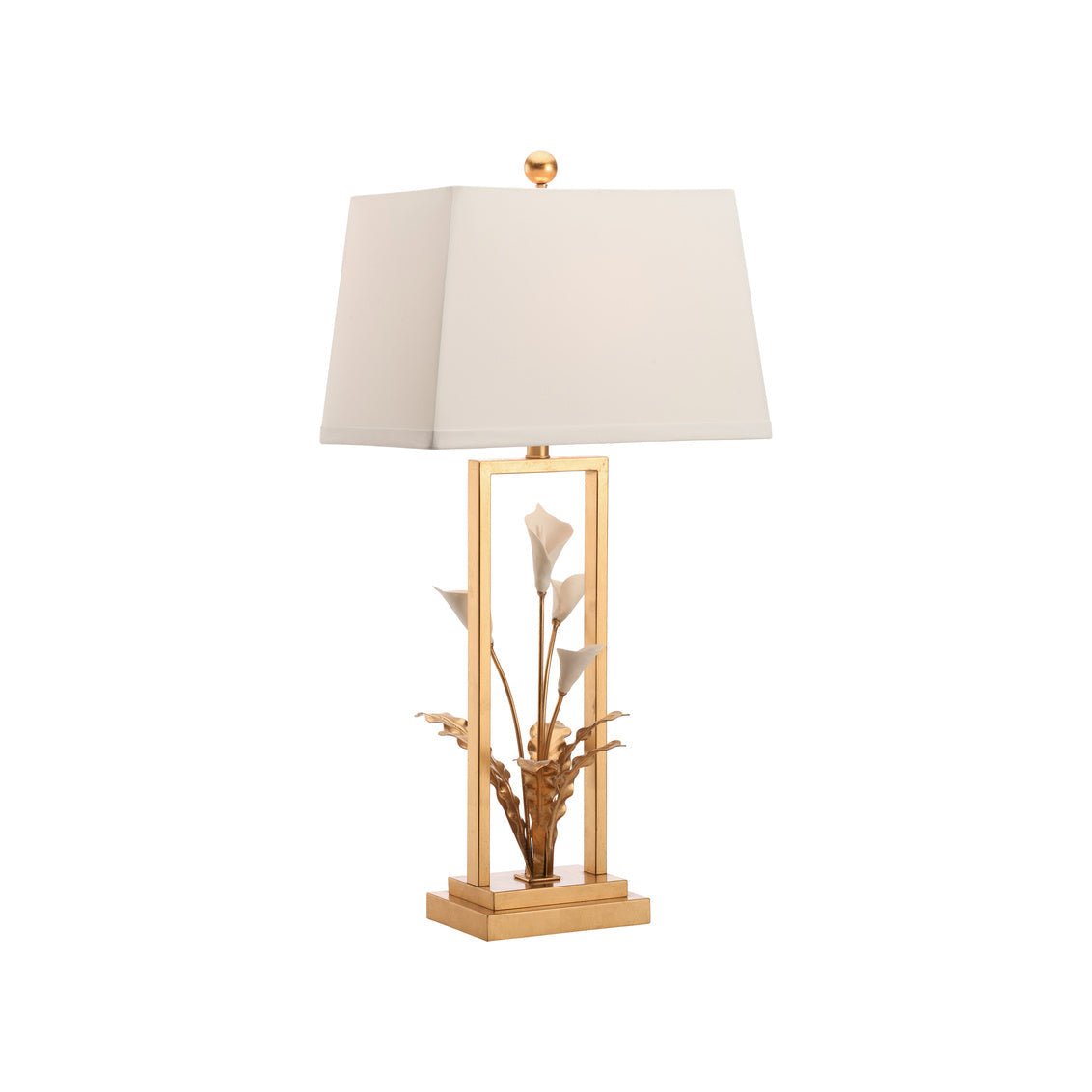 Chelsea House Cain Calla Lily Metal Golden Table Lamp