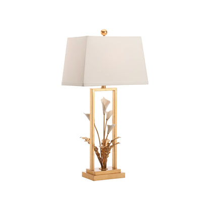 Chelsea House Cain Calla Lily Metal Golden Table Lamp