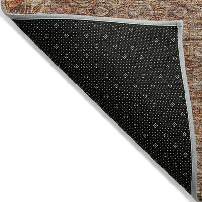 Kaelara Copper Washable Indoor-Outdoor Rug