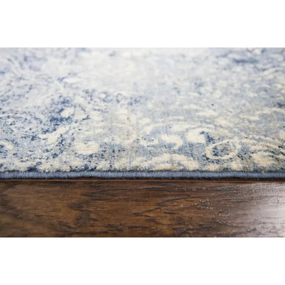 Clon Damask Blue Large Area Rugs For Living Room - LOOMLAN - LOOMLAN - Area Rugs