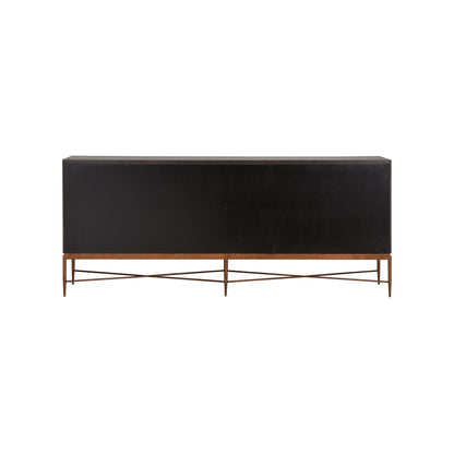 Chelsea House Swirl Pattern Four Doors Wood Credenza
