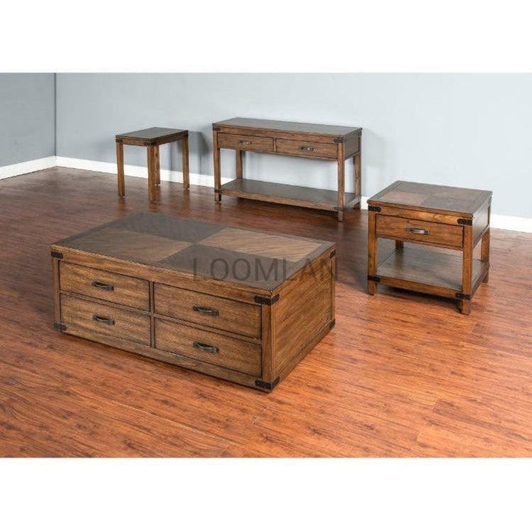 16" Narrow Purposefully Wood End Table 1 Drawer Storage Shelf Side Tables Sideboards and Things By Sunny D