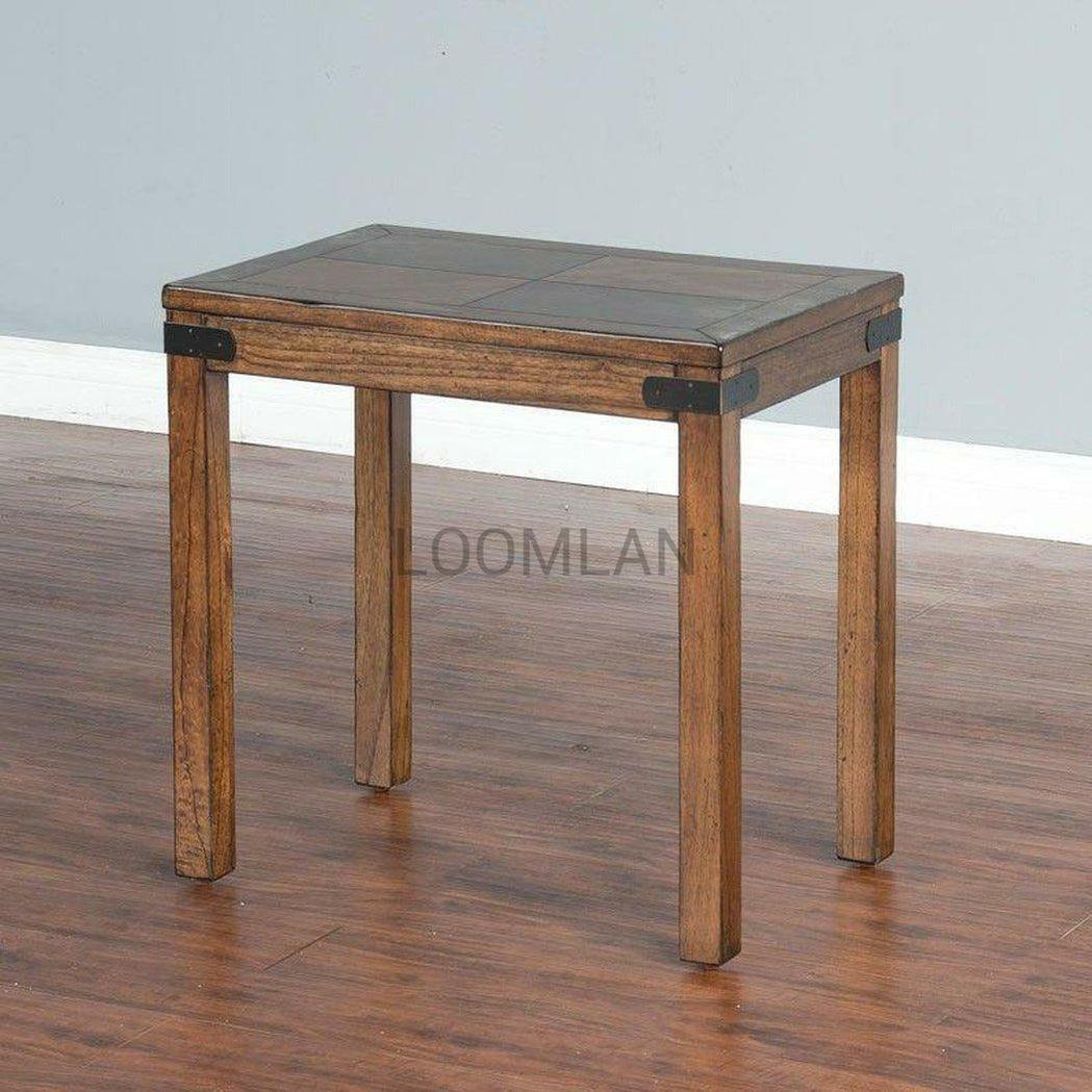 16" Narrow Purposefully Wood End Table 1 Drawer Storage Shelf Side Tables Sideboards and Things By Sunny D