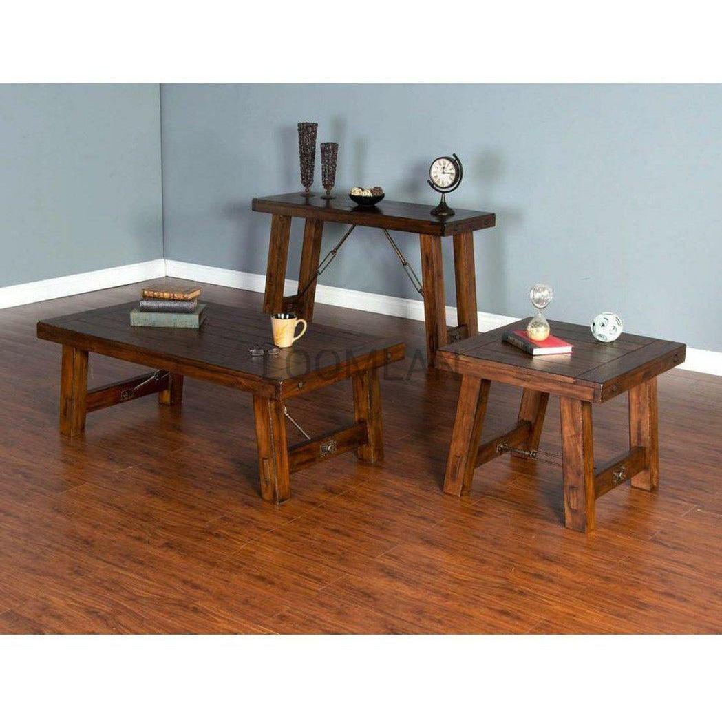 16" Narrow Rectangular Dark Stain Wood End Side Accent Table Side Tables Sideboards and Things By Sunny D