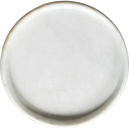 Noir White Round Marble Tray