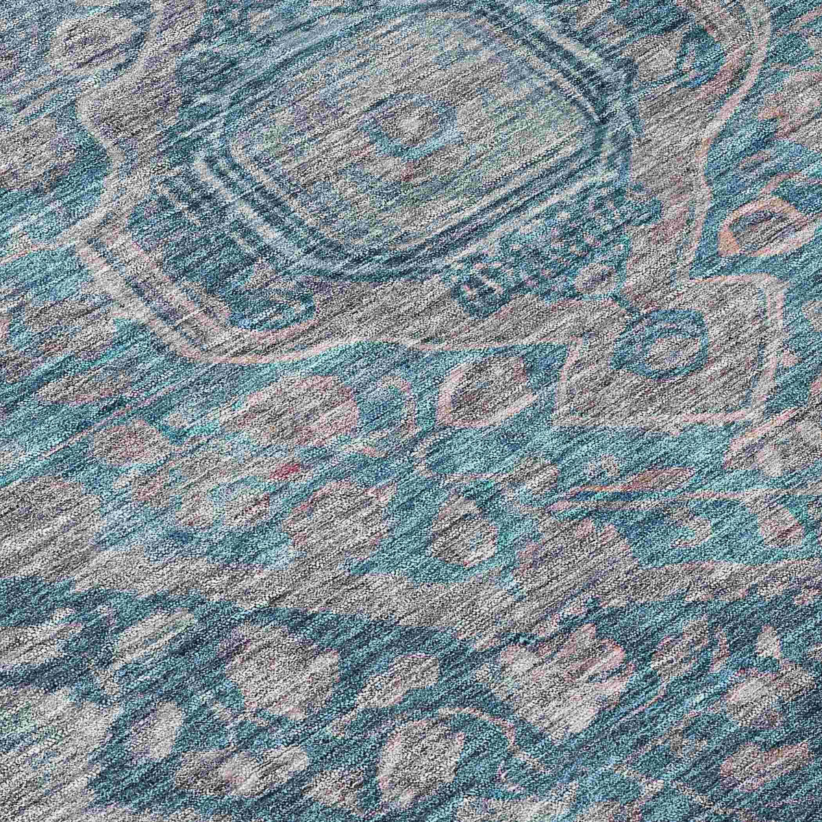 Kaelanor Blue Washable Indoor-Outdoor Rug