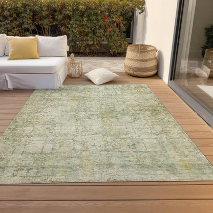 Kaelien Brown Washable Indoor-Outdoor Rug -- brown