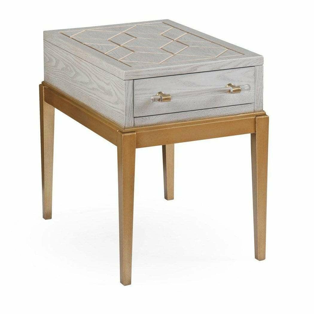 17" Grey Rectangle Side Table With Drawers Side Tables Sideboards and Thangs By Bassett Mirror