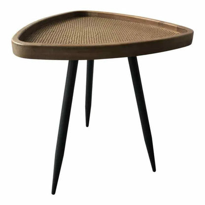 17 Inch Rattan Side Table Natural Scandinavian Side Tables LOOMLAN By Moe's Home