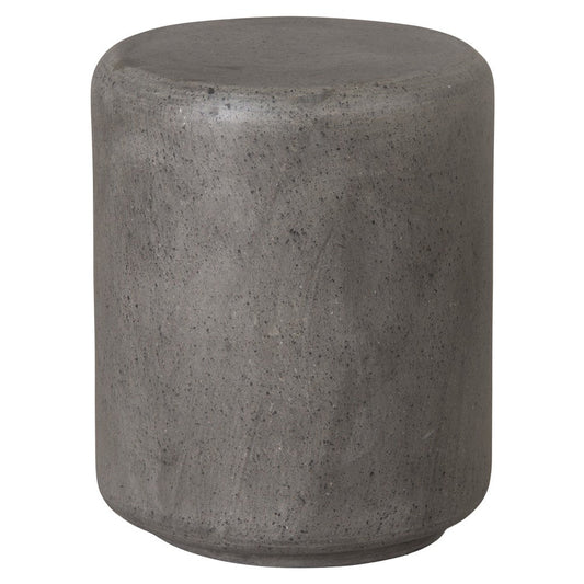 17 in. Caemen Cylinder Terrazzo Garden Stool-Outdoor Stools-Emissary-Gray-Sideboards and Things