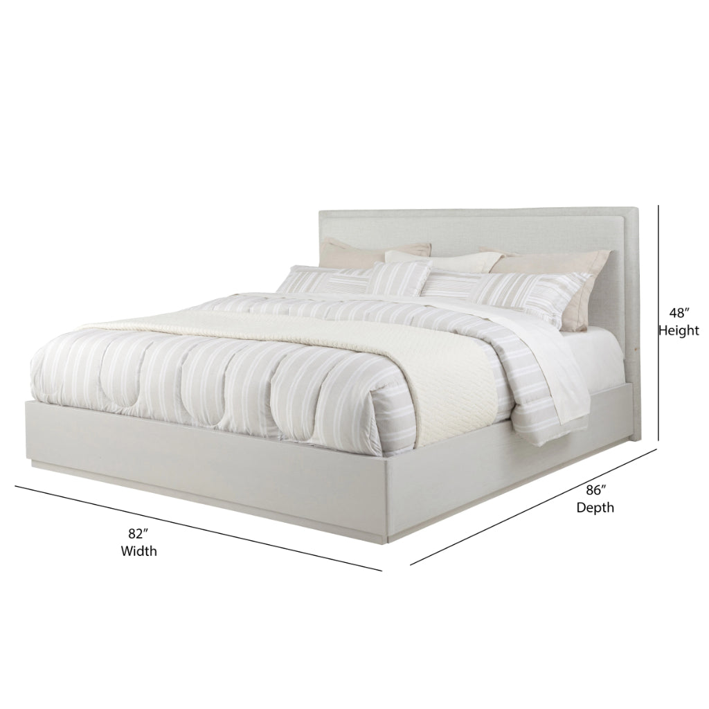 Abaco Performance Fabric White Bed