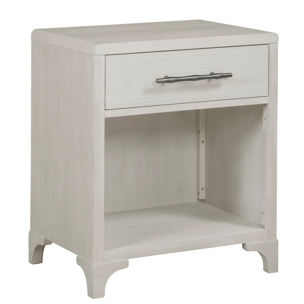 Abaco One Drawer White Nightstand (Set of 2)