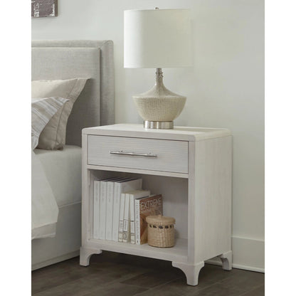 Abaco One Drawer White Nightstand (Set of 2)