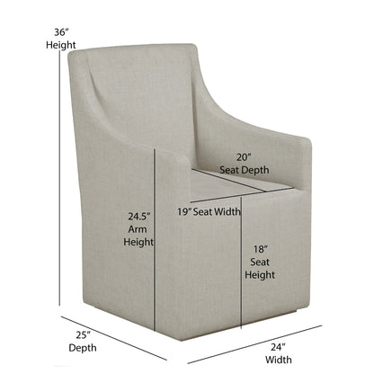 Panama Jack Abaco White Performance Fabric Dining Chair