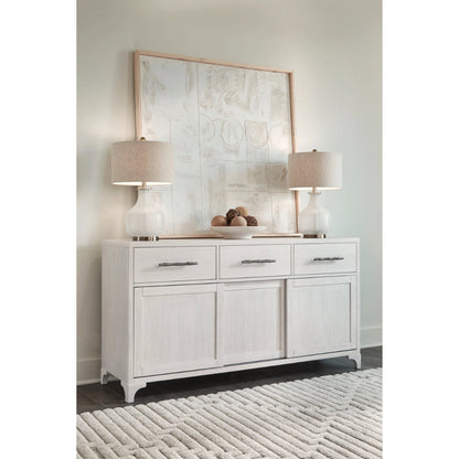 Abaco Three Drawers White Sideboard