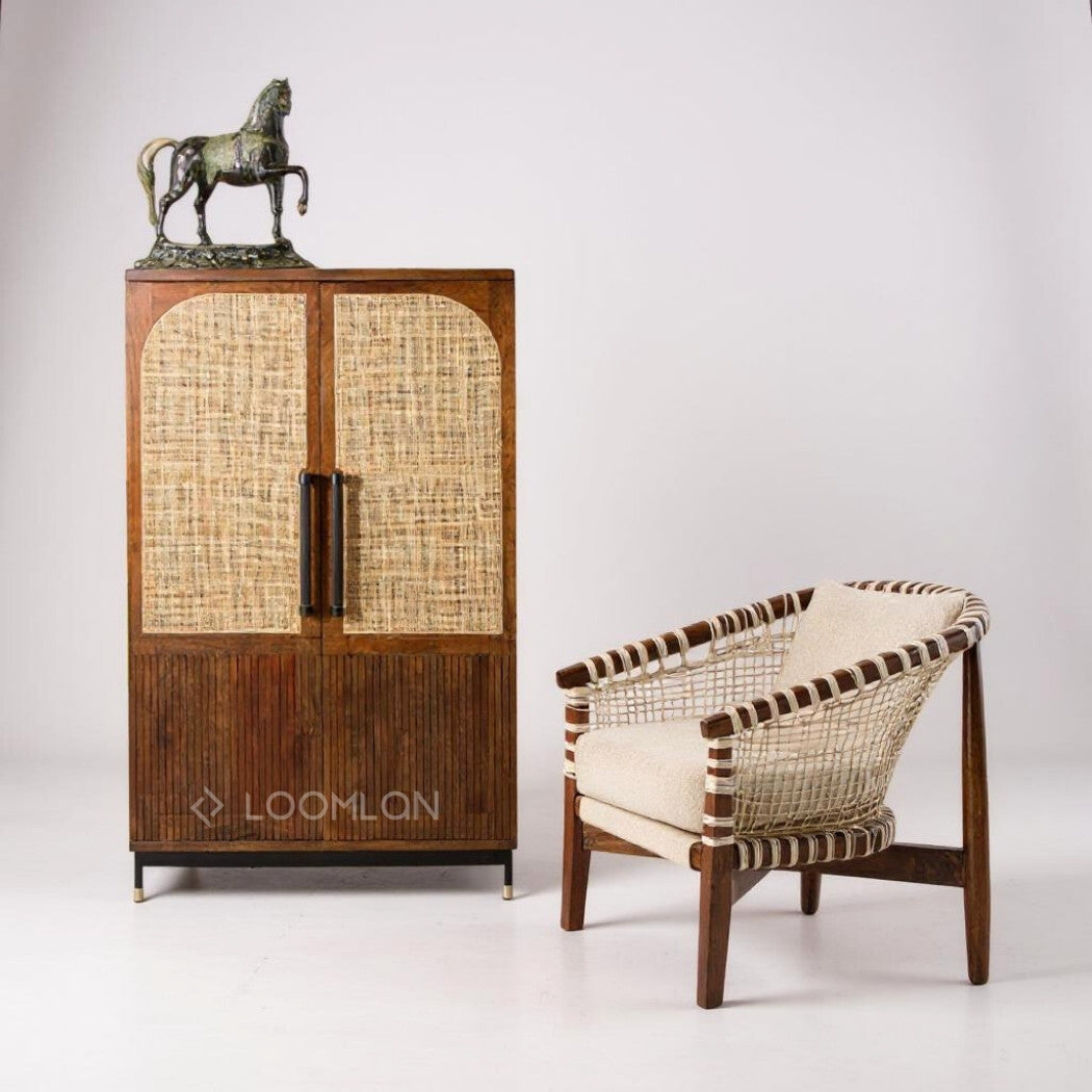 Jornessa Wooden Brown Bar Cabinet