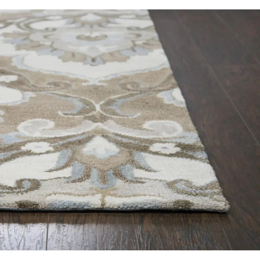Cord Brown Round Area Rugs For Dining Room -- brown