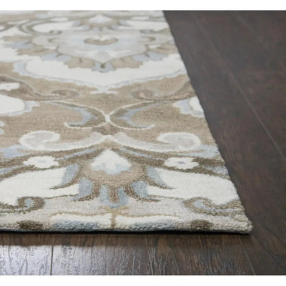 Cord Brown Round Area Rugs For Dining Room -- brown
